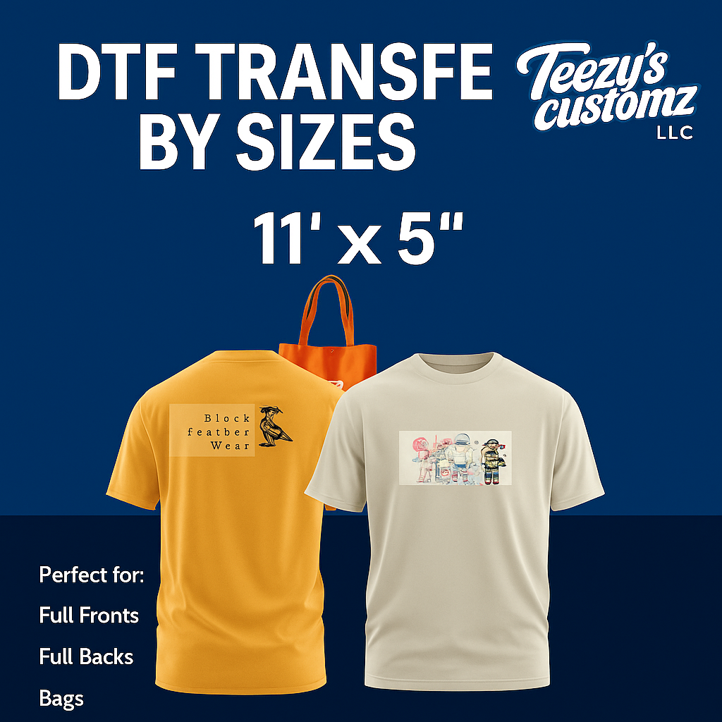 DTF Transfer By Sizes